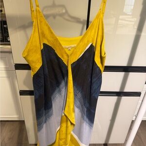 RACHEL Rachel Roy Yellow and Blue Camisole